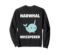 Small Cute Simple Minimalist Sea Unicorn Whisperer Narwhal Sudadera