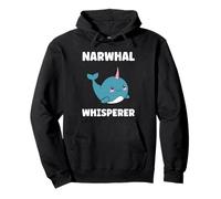 Small Cute Simple Minimalist Sea Unicorn Whisperer Narwhal Sudadera con Capucha