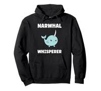 Small Cute Simple Minimalist Sea Unicorn Whisperer Narwhal Sudadera con Capucha
