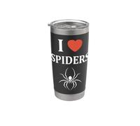 Small cute Spider funny quote i love Spiders Vaso térmico de acero inoxidable de doble pared