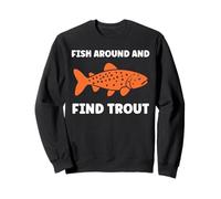 Small Cute Trouts Simple Fish Around and Find Trout Sudadera