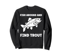 Small Cute Trouts Simple Fish Around and Find Trout Sudadera