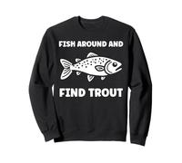 Small Cute Trouts Simple Fish Around and Find Trout Sudadera