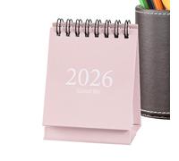Small Desk Calendar - Monthly Planner for Daily Scheduling | Smooth Paper Pages with Compact Grid Layout, Tabletop Date Organizer for Office Study Planning 4.02x2.99x2.24 in