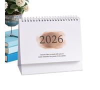 Small Desk Calendar - Paper, 7.48x6.3x3.15in Monthly Desk Top Calendar Thick Paper | Compact Design 2025-2026 Academic Planner, DeskS Organizer For Home, Workplace, School, Classrooms, Offices