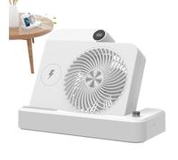 Small Desk Fan, Air Circulator Wireless, Charger Device with Reliable Digital Display Style, 100 Speed Adjustment Angled Base Camping Cooling Women Men Aid, Easy Use Apartment Office Dormitory