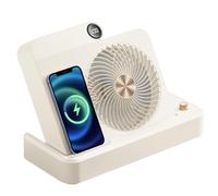 Small Desk Fan, Air Circulator Wireless, Charger Device with Reliable Digital Display Style, 100 Speed Adjustment Angled Base Camping Cooling Women Men Aid, Easy Use Apartment Office Dormitory