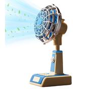 Small Desk Fan - Mini USB retro | Recargable Airflow | 1800 mAh Battery, 3 velocidades, estilo vintage, High Airflow, para Bedroom Office Car Dormitory Desk