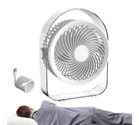 Small Desk Fan, Rechargeable Portable Cooler, 5 Speeds Professional Grade 360 Degree Adjustable Fan, High Contrast Digital Finish, Industrial Strength Brushless Motor Logic, Tool for Dorms and Travel