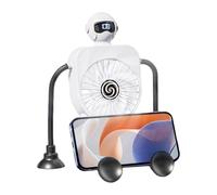 Small Desk Fan - Robot Shape Bendable 100 Speeds Personal Cooling Device