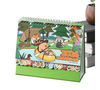 Small Desktop Calendar - Monthly Planner for Home Office Organization | Spiral Bound with Sturdy Stand, Compact Design, Easy to Read Layout for Scheduling and Note Taking 8.27x6.77 in