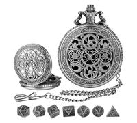 Small Dice Set, Portable Polyhedral Dice, Dice Game Accessories, Vintage Dice Set, Pocket Watch Dice, Polyhedral Dice For, Metal Dice With Pocket Watch Shell Role Playing Dice For Men And Women Gamers