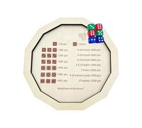 Small Dice Tray, Wooden Roleplaying Dice Board, 18x18x5 inches Classic Portable Fun Game Night Party Accessory, Compact Travel Rolling Tray for Family, Adults, Women, Men