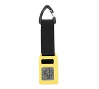 Small Digital Hygrometer Indoor Thermometer Backpacking Hiking Travel Thermometer with Carabiner Clip Digital Room Indoor Travel Mountaineering Vehicle Pendant Keychain
