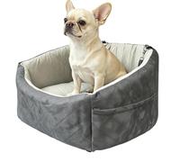Small Dog Car Seat | with Safety Belt Storage Pocket Anti Slip | Doggy Car Seat Travel Bed | For Small Medium Dogs Kittens Cats SUV RV Pickup Sedan Van Vehicle Automotive Travel and Daily Commutes