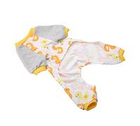 Small Dog Pajamas | Cute Cartoon Cotton Jumpsuit for Puppies & Cats | Breathable Pet Pajamas for Home/Sleep/Play | Machine Washable Apparel (L)