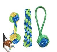 Small Dog Rope Toy, 3-Pack Puppy Tug of War Ropes, Bite-Resistant Teeth Cleaning Toys, Durable Pup Grinding Accessories, Indoor & Outdoor Play for Dogs, Fun Interactive Pet Toys