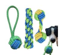Small Dog Rope Toy, Dog Chew Rope, 3-Piece Portable Cotton Ropes,Indestructible Teeth Cleaning Toys, Bite-Resistant Indoor Pet Teething Supplies For Aggressive Chewers