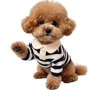 Small Dog Shirts - Casual Striped Style Pet Shirt with Collar For Comfort, Lightweight Dog Clothing For Schnauzers Maltese Pomeranian Yorkie Poodle Bichon