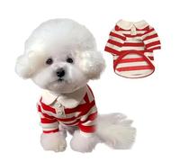 Small Dog Shirts - Casual Striped Style Pet Shirt with Collar For Comfort, Lightweight Dog Clothing For Schnauzers Maltese Pomeranian Yorkie Poodle Bichon
