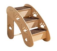 Small Dog Steps - 40cm Wooden with Anti-Slip Mat Triangular Structure, Pet Sofa Climbing Ladder, Safety Ramp Stairs | Elderly Cats Puppy Sofa Window High Bed Car Chair