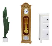 Small Doll House Clock - Mini reloj de pie victoriano de 13 cm | Realistic 3D Printed Furniture Decor | Miniature Ornament For Collectors Teens Adults Home Office Living Room Bedroom