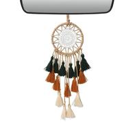 Small Dream Catcher - Boho Car Rear View Mirror Hanging Ornament | Handmade Wall Decor For Bedroom & Home | Vintage Car Charm & Aesthetic Craft Gift Friends & Coworkers
