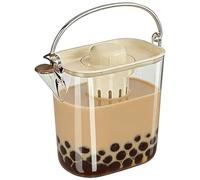 Small Drink Pitcher - 1200 ml Leakproof Clear Jug - Fridge Water Pitcher with Lid for Home, Kitchen, Apartment, Restaurant, Perfect for Hot or Cold Tea, Juice, Lemonade, and Other Beverages
