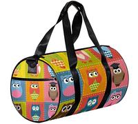 Small Duffel Bag Sports Tote for Yoga,Animal Owl Bird Pattern,Outdoor Fitness Bags Carry on Bag