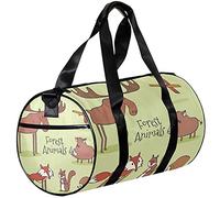 Small Duffel Bag Sports Tote for Yoga,Animals Moose Fox,Outdoor Fitness Bags Carry on Bag