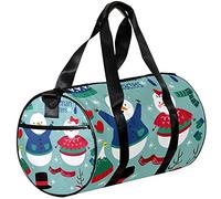 Small Duffel Bag Sports Tote for Yoga,Christmas Cartoon Snowman Decoration,Outdoor Fitness Bags Carry on Bag