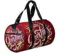 Small Duffel Bag Sports Tote for Yoga,Christmas Stars Red Pattern,Outdoor Fitness Bags Carry on Bag