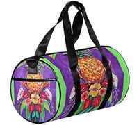 Small Duffel Bag Sports Tote for Yoga,Colorful Tropical Welcome Fruit Flower,Outdoor Fitness Bags Carry on Bag