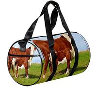 Small Duffel Bag Sports Tote for Yoga,Cow Animal,Outdoor Fitness Bags Carry on Bag
