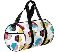 Small Duffel Bag Sports Tote for Yoga,Cupcake Sweet Christmas,Outdoor Fitness Bags Carry on Bag