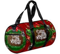 Small Duffel Bag Sports Tote for Yoga,Decorative Christmas Pattern,Outdoor Fitness Bags Carry on Bag