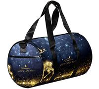 Small Duffel Bag Sports Tote for Yoga,Gloden Deer Christmas,Outdoor Fitness Bags Carry on Bag