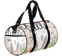Small Duffel Bag Sports Tote for Yoga,Hello Bee Rabbit,Outdoor Fitness Bags Carry on Bag