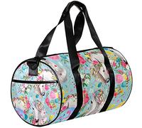 Small Duffel Bag Sports Tote for Yoga,Horse Flower Flamingo,Outdoor Fitness Bags Carry on Bag