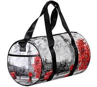 Small Duffel Bag Sports Tote for Yoga,London Big Ben Umbrella Tree,Outdoor Fitness Bags Carry on Bag