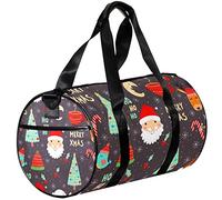 Small Duffel Bag Sports Tote for Yoga,Merry Christmas Cartoon Pattern,Outdoor Fitness Bags Carry on Bag