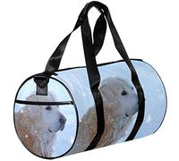 Small Duffel Bag Sports Tote for Yoga,Snow Golden Retriever Dog,Outdoor Fitness Bags Carry on Bag