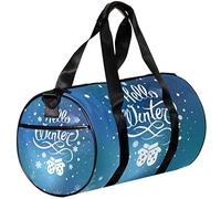 Small Duffel Bag Sports Tote for Yoga,Snowflake Hello Winter,Outdoor Fitness Bags Carry on Bag