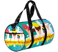 Small Duffel Bag Sports Tote for Yoga,Summer Time Ice Cream,Outdoor Fitness Bags Carry on Bag