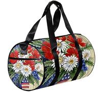Small Duffel Bag Sports Tote for Yoga,Welcome Flowers woodendaisies,Outdoor Fitness Bags Carry on Bag