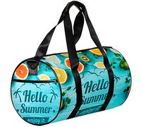 Small Duffel Bag Sports Tote for Yoga,Welcome Summer Hello,Outdoor Fitness Bags Carry on Bag