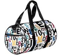 Small Duffel Bag Sports Tote for Yoga,Word Colored Letters,Outdoor Fitness Bags Carry on Bag