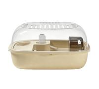 Small Dwarf Hamster Cage - 12.2 Inch Portable Hamster Habitat | Acrylic Mousė Housė Cages - Ventilated Openable Top Compact Indoor for Small Dwarf Hamsters Home Dorm Office Bedroom Living Room