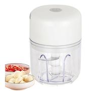 Small Electric Garlic Chopper, Cordless Food Processor, Portable Usb Rechargeable Chopper with 304 Stainless Steel for Vegetables, Pepper, Baby Food, 5.12x3.54x3.54 Inches