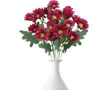 Small Fake Flower Plant - Artificial Silk Flowers | Single Long Stem Fake Roses, Bunches Peony Artificial Flowers White Flowerss Silk Peonies Bouquets For Wedding Party Table Centerpieces Floral